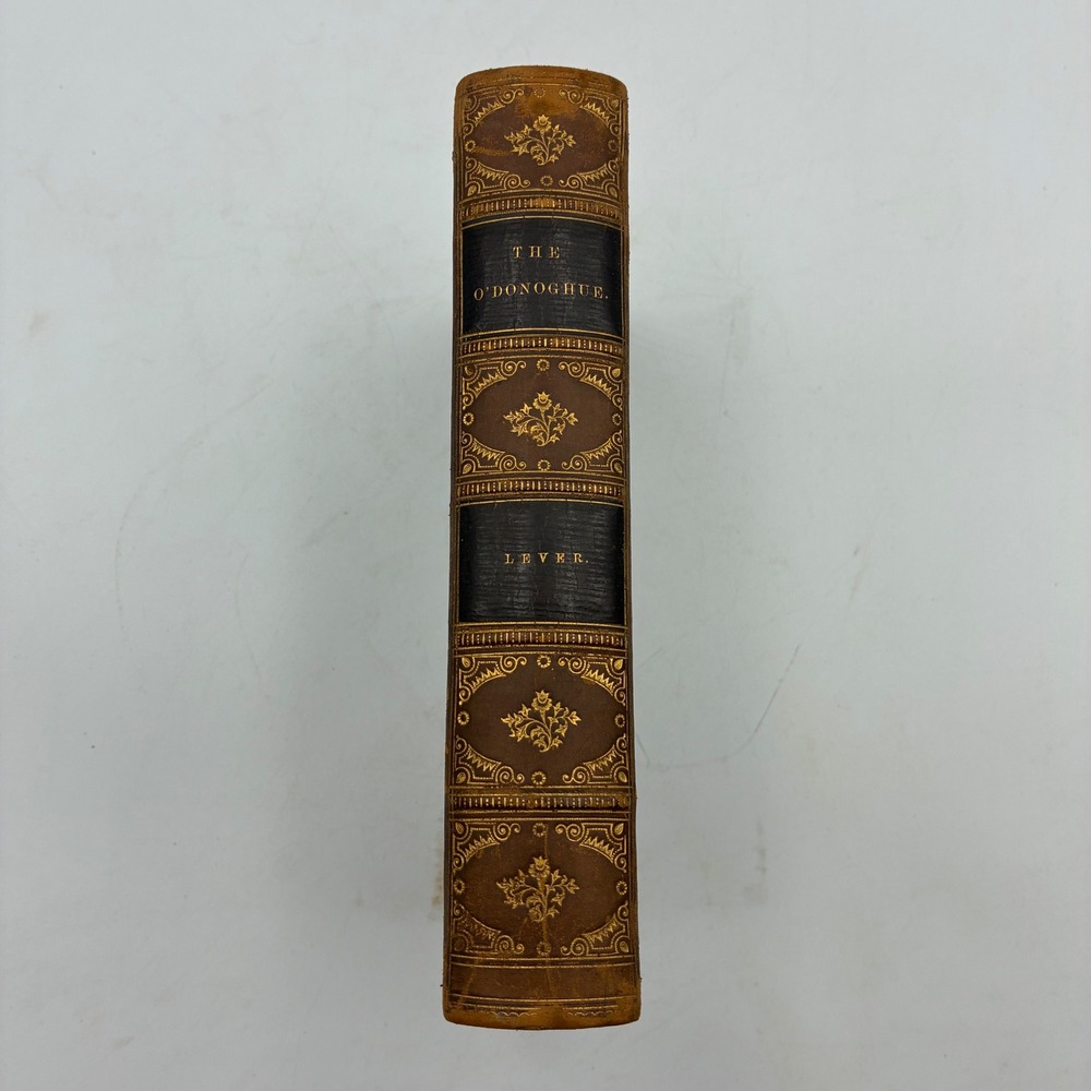 1865 The O'Donoghue Charles Lever Phiz Illustrated Leather Book - Picture 2 of 8
